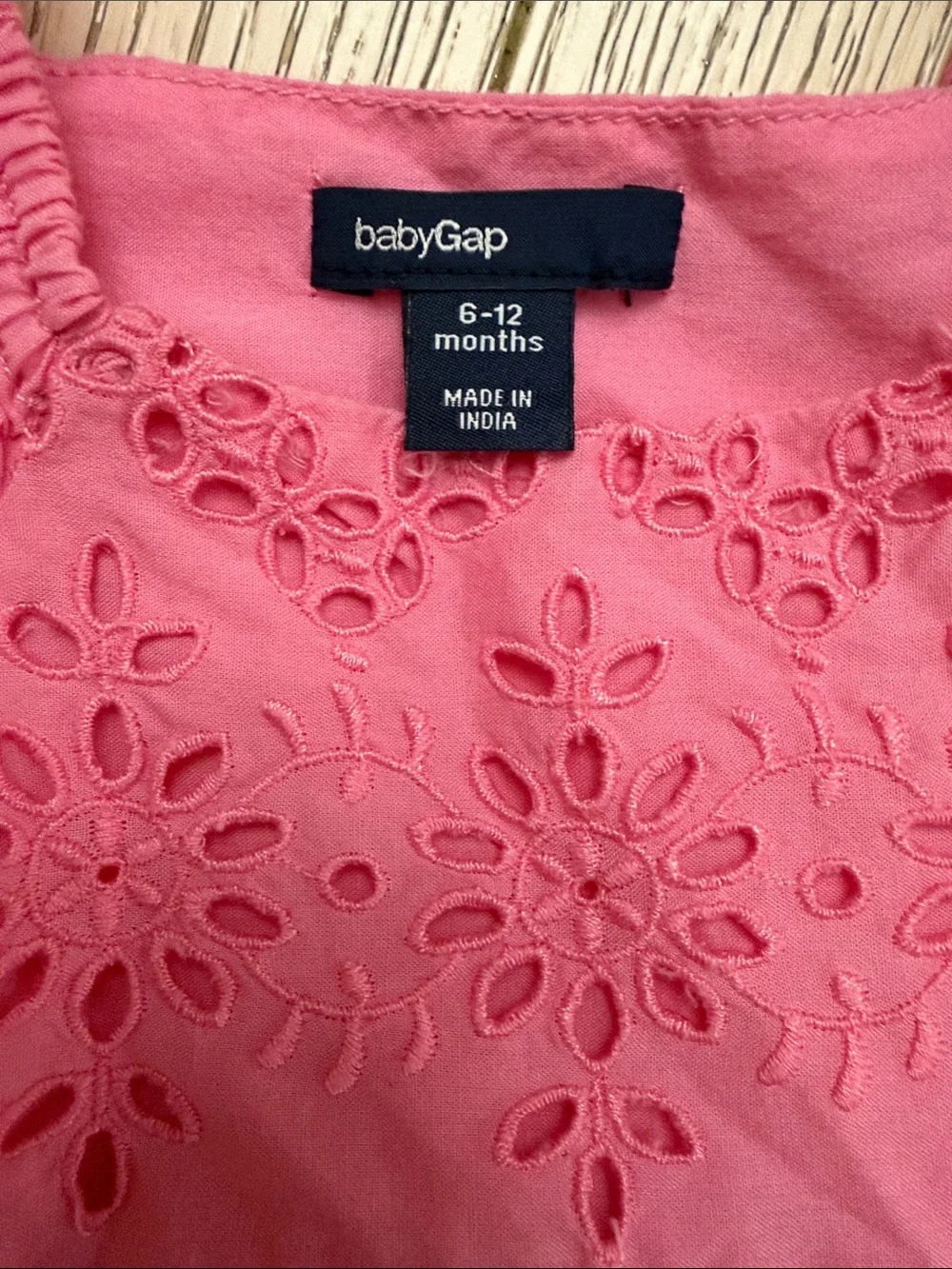 GAP Coral Pink Eyelet Flutter-Sleeve Sundress for Kids